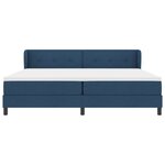 vidaXL Lit à Ressorts avec Matelas Bleu 200x200 cm Tissu