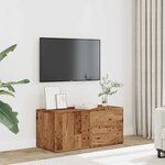 vidaXL Meuble TV vieux bois 80x34x35 5 cm bois d'ingénierie