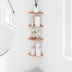 vidaXL Étagère flottante avec étagère 4 Pièces Rose 15 x 15 x 2 cm