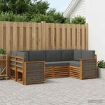 vidaXL Ensemble de canapé d'angle 5 Pièces Naturel et Anthracite