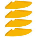 vidaXL Étagère flottante 4 Pièces Jaune moutarde 30 x 30 x 2 cm