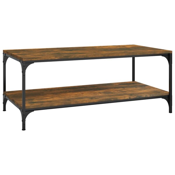 vidaXL Table basse Chêne fumé 100x50x40 cm Bois d'ingénierie