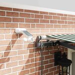 vidaXL Auvent Rétractable with Vert et blanc 500 × 350 cm tissu