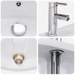 vidaXL Lavabo de salle de bains Chrome 59 x 35 x 21 cm métal