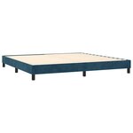 vidaXL Sommier à lattes de lit avec matelas LED Bleu foncé 200x200 cm
