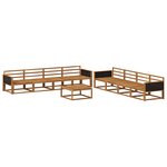 vidaXL Ensemble de canapés d'extérieur 9 Pièces Naturel