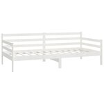 vidaXL Lit de repos avec matelas 90x200 cm Blanc Bois de pin massif
