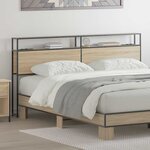 vidaXL Tête de lit de rangement Chêne sonoma 200 cm Bois d'ingénierie