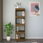 vidaXL Bibliothèque/Séparateur de pièce Marron miel 40x35x135 cm Pin