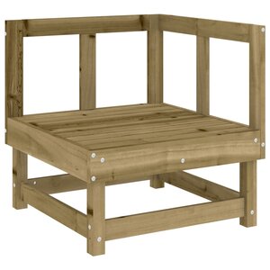 vidaXL Canapé d'angle de jardin bois de pin imprégné