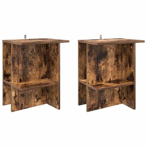 vidaXL Table basse 2 Pièces Chêne fumé 40 x 30 x 49 cm Bois d'ingénierie