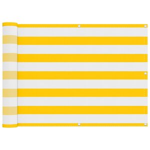 vidaXL Écran de balcon Jaune et blanc 75 x 200 cm
