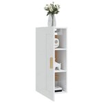 vidaXL Armoire murale Blanc brillant 35x34x90 cm Bois d'ingénierie