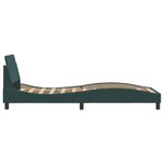 vidaXL Cadre de lit avec tête de lit Vert foncé 90x190 cm Velours