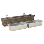 vidaXL Garde-Corps 2 pc Gris 80 x 17 x 17 cm métal