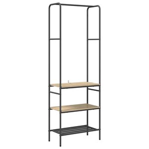 vidaXL Portant à vêtements avec étagères Chêne sonoma 60 x 30 x 171 cm