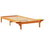 vidaXL Cadre de lit avec tables de chevet Marron Marron cire