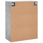 vidaXL Armoire murale gris béton 69 5x34x90 cm