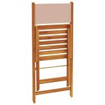 vidaXL Chaises de jardin pliantes lot de 4 taupe tissu et bois massif