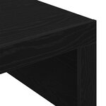 vidaXL Table basse en chêne noir - 100 x 100 x 35 cm  faite en bois d'ingénierie de qualité.