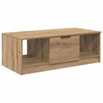 vidaXL Table basse chêne artisanal 100 x 50 x 36 cm Bois d'ingénierie