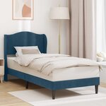 vidaXL Cadre de lit avec tête de lit Bleu 100 x 200 cm Velours