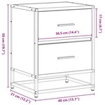 vidaXL Tables de chevet 2 Pièces chêne sonoma 40x31x50 cm bois ingénierie