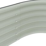 vidaXL Lit surélevé de jardin 240x80x44 cm Acier galvanisé Gris