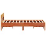 vidaXL Cadre de lit sans matelas cire marron 140x190cm bois pin massif