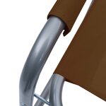 vidaXL Chaises de metteur en scène lot de 2 Acier Marron