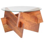 Vidaxl table basse 60 cm bois solide d'acacia