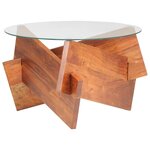 vidaXL Table basse 60 cm Bois solide d'acacia