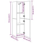 vidaXL Meuble TV vieux bois 30 5x30x110 cm bois d'ingénierie
