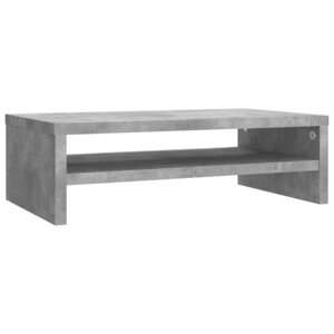 vidaXL Support de moniteur Gris béton 42x24x13 cm Bois d'ingénierie