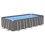 Vidaxl piscine avec cadre en acier 540x270x122 cm anthracite