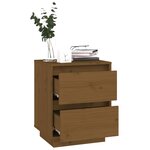 vidaXL Table de chevet Marron miel 40x35x50 cm Bois de pin massif