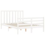 vidaXL Cadre de lit sans matelas blanc 140x200 cm bois de pin massif