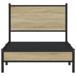 vidaXL Cadre de lit en métal sans matelas chêne sonoma 80x200 cm