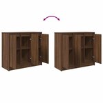 vidaXL Buffet chêne marron 85x34x76 cm bois d'ingénierie