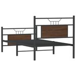 vidaXL Cadre de lit sans matelas chêne marron 90x190cm bois ingénierie
