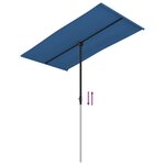 Vidaxl parasol d'extérieur avec mât en aluminium 180x130 cm bleu azuré