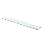 vidaXL Panneaux d'étagère 2 Pièces Verre Transparent 90 x 12 cm