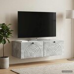 vidaXL Meuble TV mural Gris béton 99 x 41 x 30 cm Bois d'ingénierie