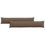 vidaXL Coussins de canapé 2 pc tissu Marron 200 x 40 cm