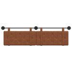 vidaXL Tête de lit suspendue Marron PU antique