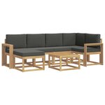 vidaXL Ensemble de canapés d'extérieur 7 Pièces Blanc et anthracite