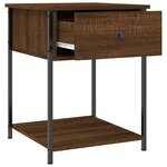 vidaXL Table de chevet chêne marron 44x45x58 cm bois d'ingénierie