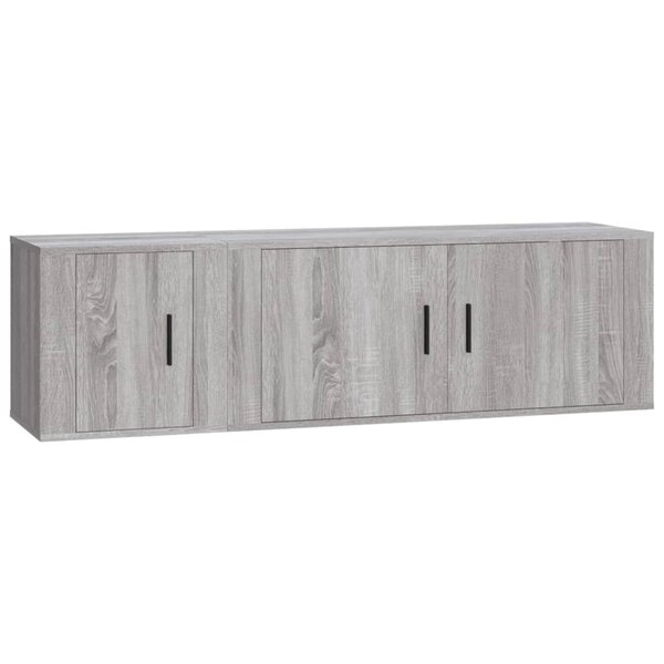 vidaXL Ensemble de meubles TV 2 Pièces Sonoma gris Bois d'ingénierie
