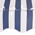 vidaXL Auvent manuel rétractable avec LED 150 cm Bleu et blanc