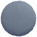 vidaXL Coussins de siège 2 pc Tissu en velours côtelé Bleu Ø 80 cm